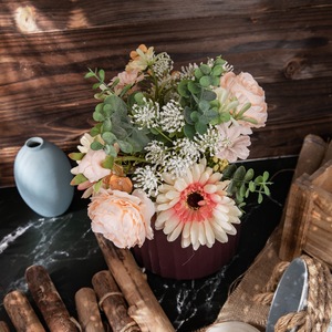 Bouquet de fleurs artificielles Fulang, mélange de roses CF01183, décoration d'intérieur, accessoires de mariage - Product Image 1