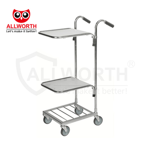 3-Layer Multi-Functional 6-Wheel <strong>U</strong> Boat Hand <strong>Cart</strong> without Installation Shopping Trolley Service <strong>Cart</strong>