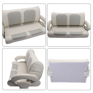 Siège de <span class=keywords><strong>bateau</strong></span> en PU et aluminium, sièges souples, siège double type banc, personnalisable, résistant à l'eau, anti-UV, pliable, pour marine et camping-car - Product Image 3