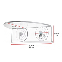Étagère flottante en acrylique transparent sur mesure pour bonsaïs avec ventouses, support mural pour plantes d'intérieur, décoration maison