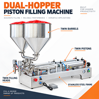 Machine de distribution manuelle pneumatique à double cylindre, horizontale, quantitative, haute précision, pour pâte de verre, huile et sauce chili