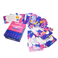 Jeu de cartes de questions pour toute la famille, impression personnalisée, jeu de cartes d'affirmation avec boîte, échantillon gratuit, vente en gros