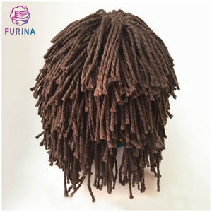 Divertidas <span class=keywords><strong>pelucas</strong></span> de fiesta de alta calidad para hombres adultos <span class=keywords><strong>payaso</strong></span> pelo de hilo grueso FIESTA DE Navidad jugar <span class=keywords><strong>pelucas</strong></span> marrones para Cosplay cliente - Product Image 3