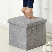 Repose-pieds de rangement pliable, lot de 2, repose-pieds, boîte à jouets, tabouret de Table basse