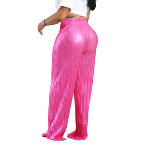 <span class=keywords><strong>Pantaloni</strong></span> <span class=keywords><strong>larghi</strong></span> a grinza opaca <span class=keywords><strong>pantaloni</strong></span> Casual da <span class=keywords><strong>donna</strong></span> alla moda - Product Image 5