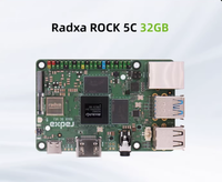 Radxa ROCK 5C RK3588S2/RK3582 Wifi 6 & BT 5 Komputer Berkinerja Tinggi dengan Port USB, Gigabit Ethernet, dan Jack Headphone Wi-Fi