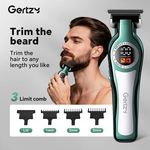 ชุดเครื่องตัดผมไฟฟ้าสำหรับร้านตัดผมมืออาชีพ ใบมีดสแตนเลส กันน้ำ IPX7 หน้าจอภาษาอังกฤษ แบตเตอรี่ 1200mAh - Product Image 3