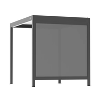 Stores occultants motorisés solaires à rail intégré pour extérieur avec rails latéraux étanches, tissu de qualité commerciale, installation facile en DIY