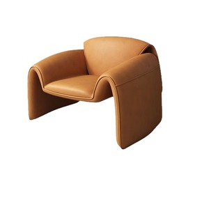Sillón de Cuero en Forma de M, Sillón para Sala de Estar, Completamente Ensamblado, Silla de Diseño Moderno - Product Image 5