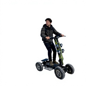 Scooter de 4 Ruedas 2026 + Alta Velocidad + Cuerpo Inclinable Digital + Plegable Todoterreno + OEM ODM + Pantalla Digital + Vehículo de Carreras para Adultos M13 de 4 Ruedas - Product Image 1