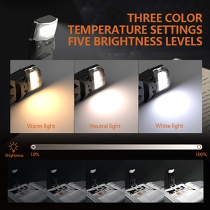EGH <b>Indoor</b> Black Led Bookmark Reading Lamp Modern Desk Clip on Folding Usb Rechargeable Clip Book <b>Light</b> - Product Image 3