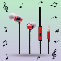 Casque de jeu filaire intra-auriculaire en métal TPE 3,5 mm, écouteurs stéréo confortables avec suppression du bruit, écouteurs musicaux pour PC et téléphone