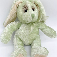 Mini taille 20cm mignon personnalisé en peluche vert longue oreille lapin jouets en peluche personnalisé lapin poupées animal lapin jouets en peluche bébé poupée cadeaux
