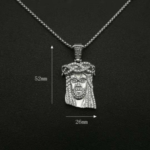 Colar de Pingente de Compromisso com Design de Rosto em Corrente de Corda de Aço Inoxidável Banho de Ouro YUANYU Hip Hop <span class=keywords><strong>Rock</strong></span> Man Bling Bling - Product Image 5