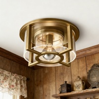 Lustre de plafond LED en métal industriel moderne, finition or noir, CRI 90, lumière tricolore, éclairage de luxe pour salon