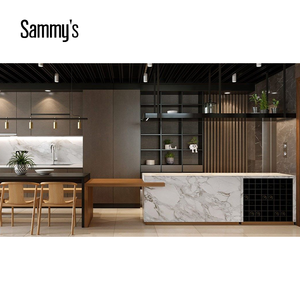 Sammy của thiết kế hiện đại Matte sơn mài tùy chỉnh Modular đồ nội thất nhà bếp đã sẵn sàng để lắp ráp MDF tủ với đảo đá cẩm thạch Countertop - Product Image 4