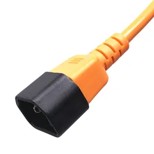 Harga pabrik grosir kabel daya konektor IEC C13 C14 C19 C20 C21 18/16/14AWG biru/merah/hitam