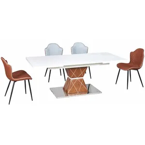 Factory sales white gloss dining table DT6358