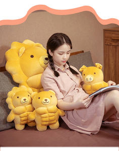 Mainan mewah beruang otot boneka babi roti Fitness bantal tidur untuk pacar mainan binatang hadiah Hari Valentine - Product Image 2