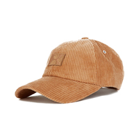 Gorra deportiva de pana en blanco al por mayor, gorra de béisbol bordada con logotipo personalizado a la moda