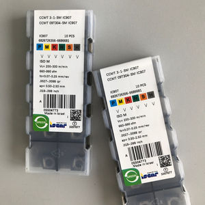 CCMT 09T304-SM IC907 Iscars Plaquette en carbure de tungstène carrée personnalisable Outil de tournage CNC pour pièce en acier - Product Image 6