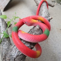 YIWUPOWER Juguete de Serpiente Altamente Realista de Goma Suave, Juguete de Broma de Halloween, Serpiente de Goma que Simula un Animal, Serpiente de Cabeza Redonda, Cobra