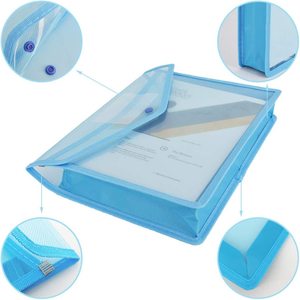 <strong>A4</strong> PVC Poly Envelope Expanding <strong>File</strong> Wallet Document <strong>Folder</strong> Plastic <strong>File</strong> <strong>Folders</strong> - Product Image 2