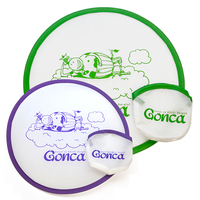 Fournisseur Artigifts, éventail rond en nylon personnalisé, éventail à main pliable