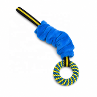 Jouet interactif pour chien avec corde de traction et anneau de mastication durable pour le nettoyage des dents, pour chiens de taille moyenne et grande