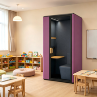 Mini Taşınabilir Modern Ses Geçirmez Kabin Akustik Gizlilik Kabini Sessiz Çalışma Kabini Günlük Ev Çalışması ve Öğrenme Ofis Binası için