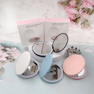 Portable Foldable Small Hand Held <b>Led</b> Mirror Travel Folding <b>Light</b> Fold Makeup Trifold Purse Cosmetic Mirror - Product Image 6