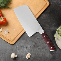 Couteau à légumes chinois professionnel en acier inoxydable avec manche en bois Pakka