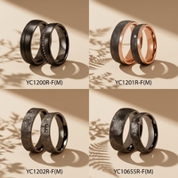 Bagues de couple en tantale 6mm 8mm pour un style classique, luxe, éternité, gris naturel, tantale pur de qualité supérieure, bague de mariage pour homme, ajustement confortable