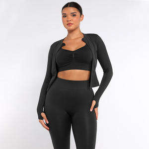 헥신 재고 있음 화이트 쓰리피스 숏 썸머 세트 여성 의류 수트 세트 쉐이프웨어 - Product Image 1