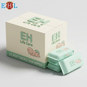 Toallitas Húmedas para Bebé de Bambú Sin Plástico, Biodegradables, Sin Alcohol, pH Equilibrado, con Logotipo Personalizado, Proveedor de Fábrica - Product Image 1