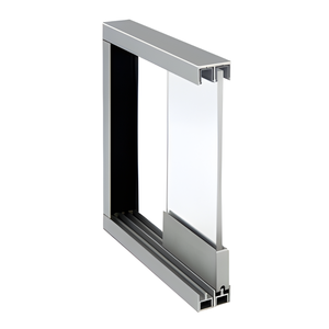 Profilé d'extrusion en aluminium gris pour porte coulissante - Product Image 5