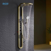 Système de douche de luxe moderne pour salle de bain d'hôtel, douche à effet pluie, jet de massage, montage mural, acier inoxydable, cascade, ensemble de douche encastré