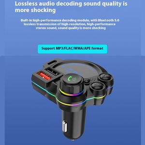 Nuevo cargador de teléfono de coche <span class=keywords><strong>ABS</strong></span> P22, cargador multifunción universal de luz ambiental colorida para coche, reproductor de <span class=keywords><strong>MP3</strong></span> Bluetooth automático - Product Image 5