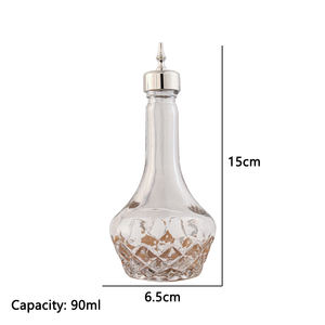 Vente chaude Diamant Bitters Verre avec Métal Top Premium Bar Outils <span class=keywords><strong>Cocktail</strong></span> Barman Home Parties Vin PC Matériel Cadeau Parfait - Product Image 2
