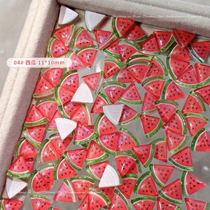 Pineapple Grape Green Apple Lemon Peach Watermelon Cherry Strawberry Resin Nail Rhinestone Stickers Fruit Ornament Nail Art Wear - Product Image 4