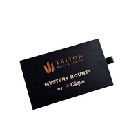 Boîte rigide recyclable unique pour cartes gagnantes et billets de loterie avec gaufrage, pelliculage mat et revêtement UV
