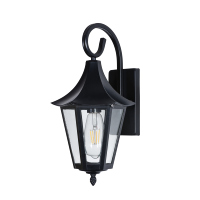 Lanterne de jardin traditionnelle avec panneaux transparents coniques pour l'éclairage d'entrée de villa