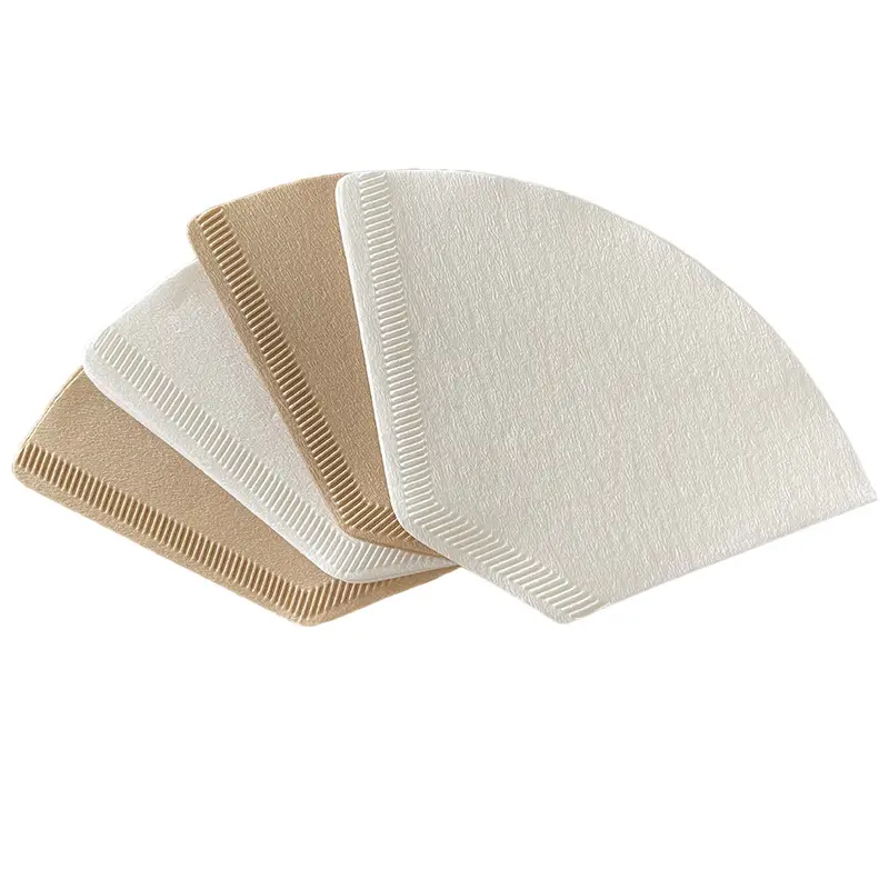New 1-4 Cup Conical White Hand Pour Coffee Filter Cone Paper Drip Coffee Machine Filter Paper