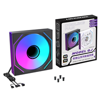 Ventilateurs de refroidissement pour PC Lovingcool, vente flash, ARGB PWM 120 mm, lumière LED miroir infini, blanc/noir, ventilateurs de jeu en plastique