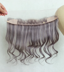 Prothèse capillaire transparente HD en dentelle, Topper frontal pour la ligne des <span class=keywords><strong>cheveux</strong></span>, couleur <span class=keywords><strong>sel</strong></span> <span class=keywords><strong>et</strong></span> <span class=keywords><strong>poivre</strong></span>, pour <span class=keywords><strong>cheveux</strong></span> reculés - Product Image 4
