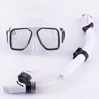Masque de plongée en silicone à grand cadre Lunettes de plongée professionnelles Ensemble de masques de plongée avec tuba