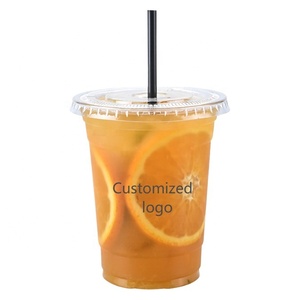 Vaso de Plástico Transparente Desechable Personalizado con Tapa, de 12, 16, 20, 24 oz, para Té de Burbujas Boba, <span class=keywords><strong>Precio</strong></span> de Fábrica - Product Image 1