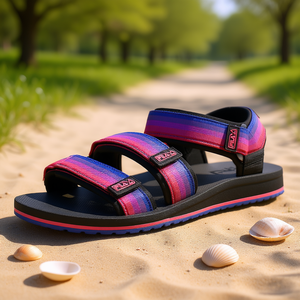 Fila Drifter Ts Sandal pour hommes, sandales à bout ouvert, à rayures, décontractées, pour l'été, pour la plage, semelle extérieure en caoutchouc antidérapante, semelle intermédiaire en EVA - Product Image 2
