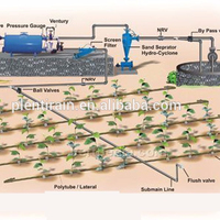Système d'irrigation goutte à goutte agricole conçu pour 2 hectares