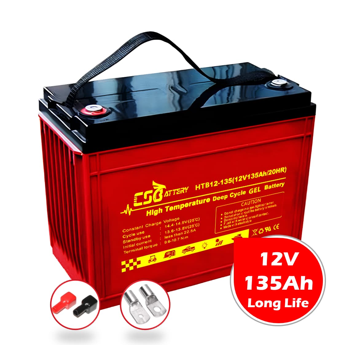 CSBattery 12 В 135ah резервная энергетическая гелевая батарея для гольф-кары/грузовика/инвертора/сутенеров/медицинского оборудования/аварийного освещения/Amy